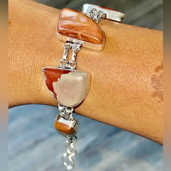 Australian Noreena Jasper Bracelet 7 1/2” - 8 1/2” - Picture 3 of 8